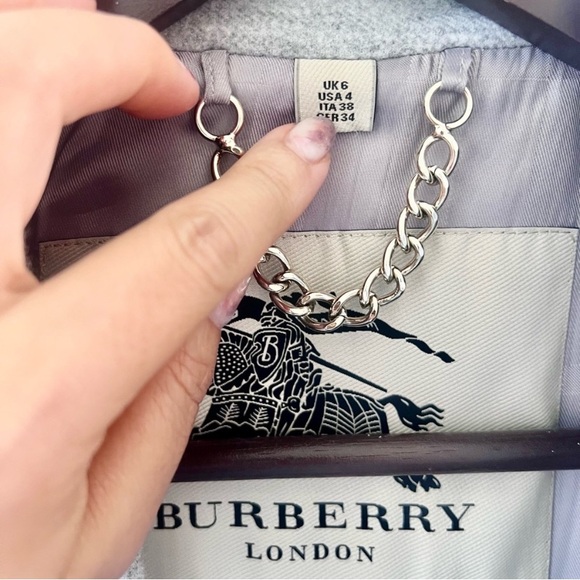Burberry Gray Trench Coat - Picture 5 of 12